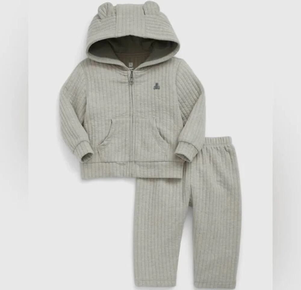 GAP Baby Size 3-6 Months Mesculen Green First Favorites Quilted Outfit Set